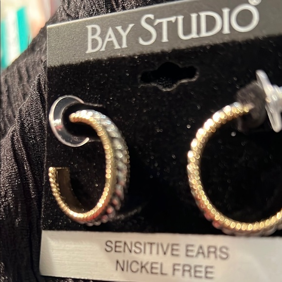 3/$15 Bay Studio Gold and Silver Hoop Earrings - Picture 3 of 5